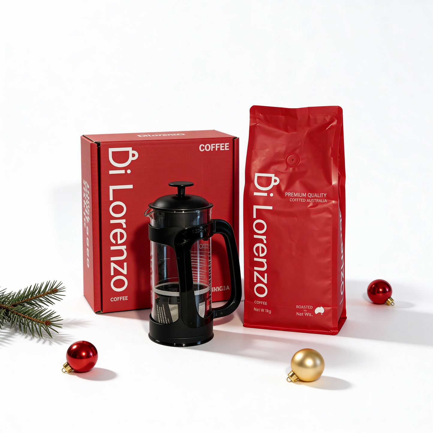 1Kg Premium Coffee Blend with French Press coffee maker
