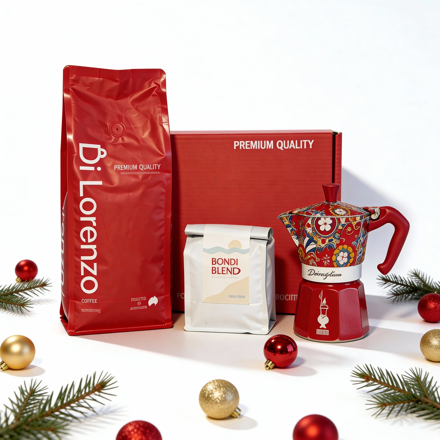 Dolce & Gabbana Bialetti with two coffee blends
