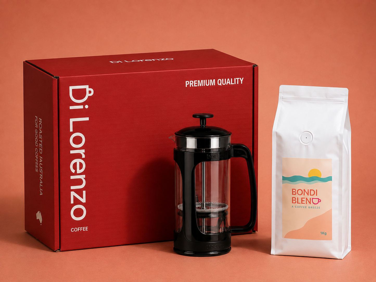 Father’s Day Gift Set - French Press + Bondi Coffee 1kg