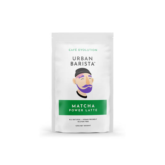 Di Lorenzo Coffee is presenting Urban Barista pack of Matcha Powder for Latte. Caffeine Free. 125 gram packet 